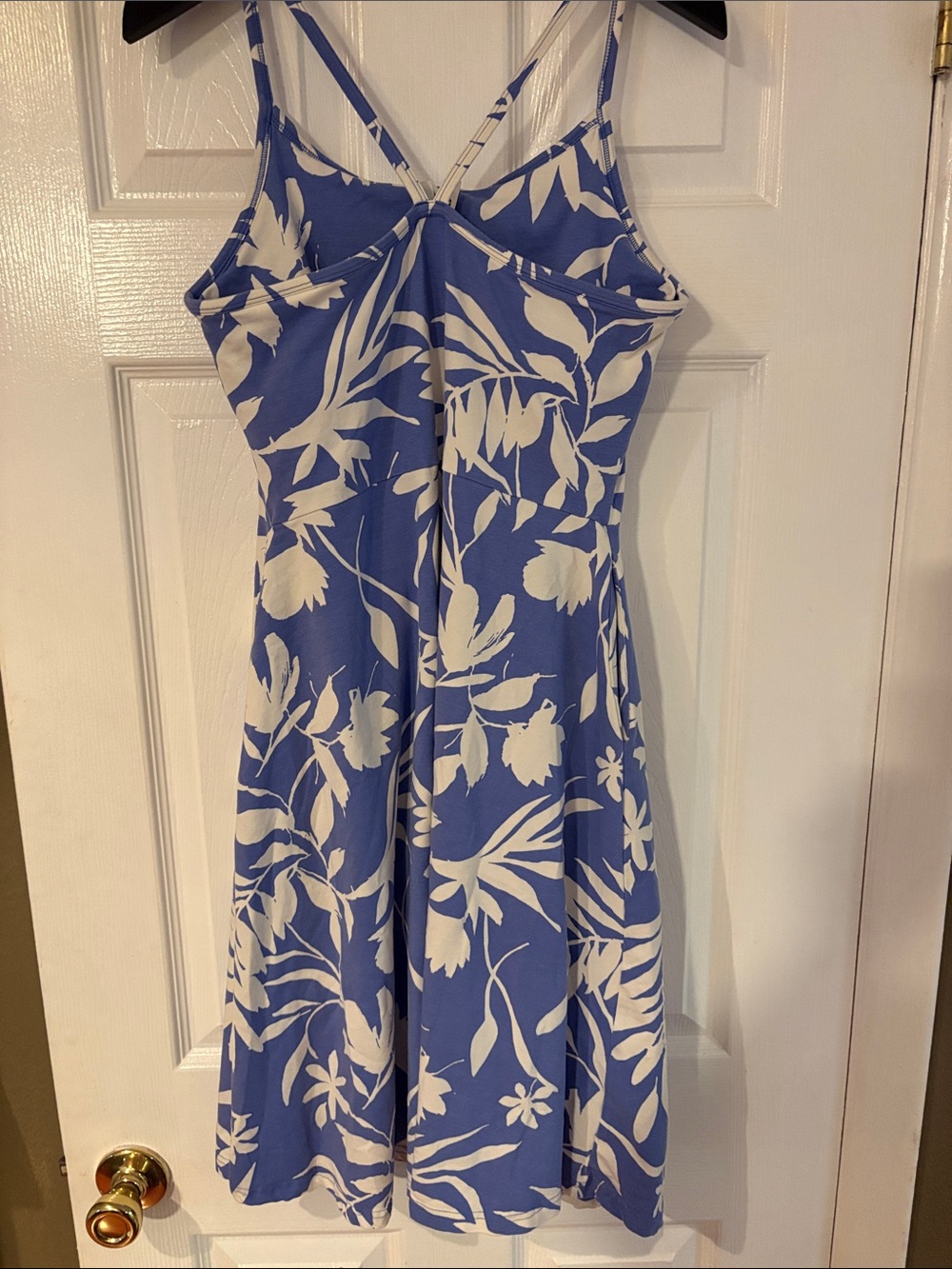 Pact Blue and White Floral Tank Dress - Picture 7 of 9